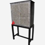 Wood Mother Of Pearl Bar Cabinet