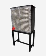 Wood Mother Of Pearl Bar Cabinet