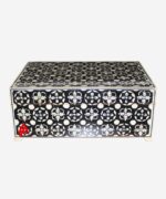 Wood Bone Inlay Black Box