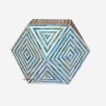 Hexanal Wooden Bone Inlay Center Table End Table
