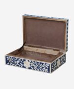 Art Deco Bone Inlay Blue Box - Image 3