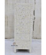 Mother of Pearl Floral Tallboy - Image 2