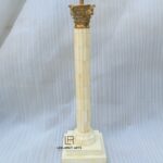 Wood Bone Inlay Brass Light Lamp