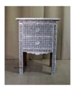 2 Drawer Bedside Table Mother Of Pearl