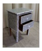 2 Drawer Bedside Table Mother Of Pearl - Image 2