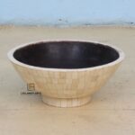 Home Decorative White Color Bone Inlay Bowl With Hand Finish