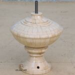 Leelawati Arts : White Color Round Shape Only Lamp Base