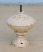 Leelawati Arts : White Color Round Shape Only Lamp Base