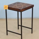 Bone Inlay Star Design Side Table