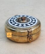 Leelawati Arts : Unique Design Brass And Bone Chapati Box