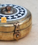 Leelawati Arts : Unique Design Brass And Bone Chapati Box - Image 2