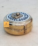 Leelawati Arts : Unique Flower Design Brass And Bone Chapati Box