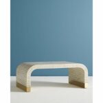 Leelawati Arts : Wood Bone Inlay Coffee Table in Grey/Blue/Black Bone Inlay Coffee Table