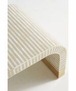 Leelawati Arts : Wood Bone Inlay Coffee Table in Grey/Blue/Black Bone Inlay Coffee Table - Image 2