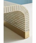 Leelawati Arts : Wood Bone Inlay Coffee Table in Grey/Blue/Black Bone Inlay Coffee Table - Image 4