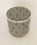 Leelawati Arts : Bone Inlay Round Night Stand/ Bedside Table - Image 2