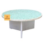 Leelawati Arts : Wooden Bone Inlay Mughal Design Coffee Table