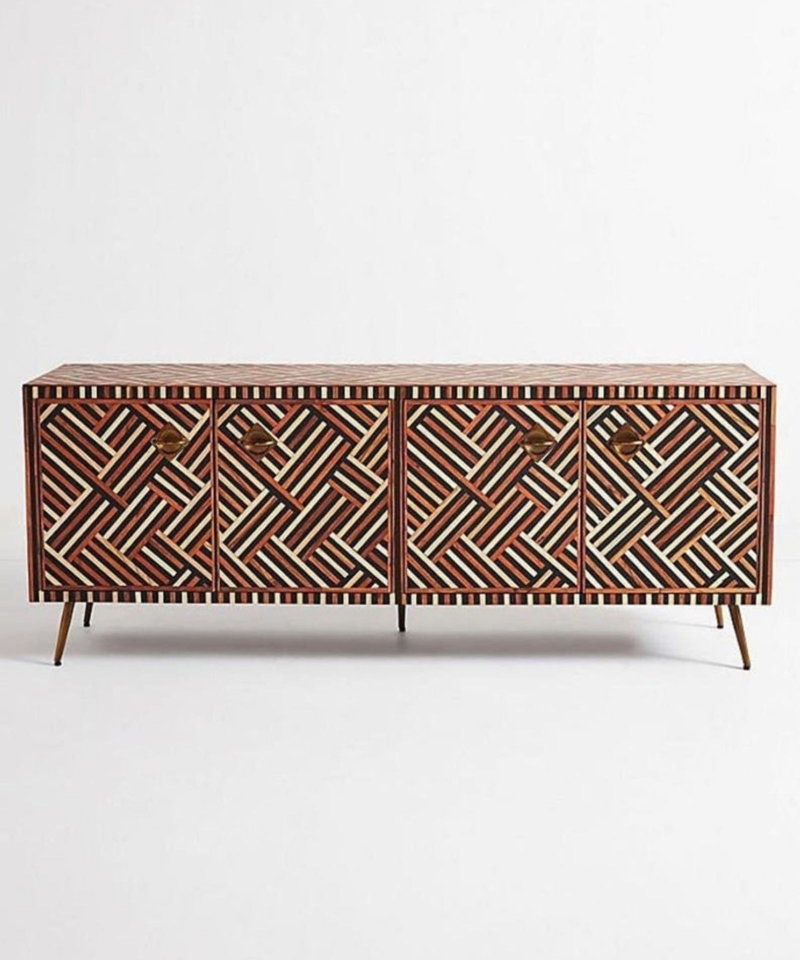 Untitled-design-2022-01-06T114125.924.jpg Leelawati Arts : Bone Inlay Optical Design Media Cabinet in Brown, Bone Inlay Optical Design - Image 1