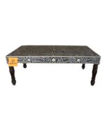 Leelawati Arts : Bone Inlay Flower Design Coffee Table