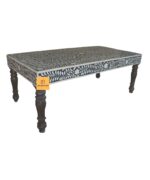 Leelawati Arts : Bone Inlay Flower Design Coffee Table - Image 2