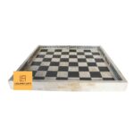 Leelawati Arts : Bone Inlay Black And White Chess Design Serving Tray