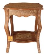 Leelawati Arts : Wooden Bone Inlay Floral Design Center Table