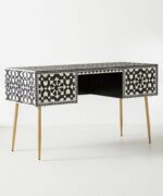 Leelawati Arts : Wooden Bone Inlay Desk Console Writing Desk - Image 2