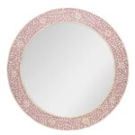 Leelawati Arts : Wall Decor Bone Inlay Flower Design Mirror Frame