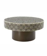 Leelawati Arts : Wooden Bone Inlay Luxury Round Coffee Table