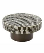 Leelawati Arts : Wooden Bone Inlay Luxury Round Coffee Table - Image 3