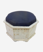 Handmade Octangle White Mother Of Pearl Storage Box