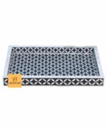 Leelawati Arts : Bone Inlay Black Color Eye Design Serving Tray - Image 5