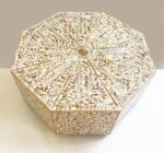 Leelawati Arts : Home Decorative Wood Inlay Furniture, Wood Inlay Coffee Table, Wood Inlay Center Table, Wood Inlay Round Coffee Table, Wood Inlay Entryway Table / Home Decor Wooden Classical Furniture - Image 3