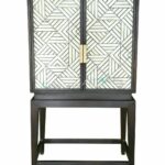 Bar Cabinet Bone Inlay