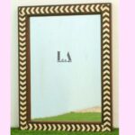 Leelawati Arts : Home Décor Wood Bone Inlay Arrow Design Mirror Frame