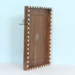 Leelawati Arts : Home Decorative Wood Bone Inlay Antique Design Handmade Serving Tray - Image 3