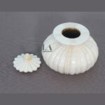 Leelawati Arts : Home Decorative Round Shape Bone Carving Design Jewelry Box - Image 2