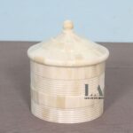Leelawati Arts : Home Decorative Bone Carving Design Round Shape Storage Box - Image 3