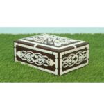 LEELAWATI ARTS : Wood Mother of Pearl Home Decorative Unique Brown Box , Jewelry Box - Image 2