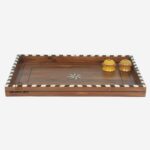 Leelawati Arts : Home Decorative Wood Bone Inlay Antique Design Handmade Serving Tray