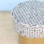 Home Décor Wood Bone Inlay Round Side Table / Coffee Table / Center Table - Image 3
