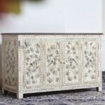 Leelawati Arts : Luxury Home Living Room Bone Inlay Door Cabinet