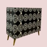 Home Decorative Wood Bone Inlay Chest Of Drawer living room Dresser Enter way sideboard Buffet - Image 4