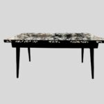 Bone Inlay Dining Table Home Décor Wood Bone Inlay Hall Table - Image 2