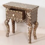Leelawati Arts : Wood Mother Of Pearl Inlay Home Decorative 1 Drawer Bedside Table/Drawer - Image 5
