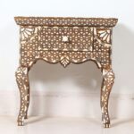 Leelawati Arts : Wood Mother Of Pearl Inlay Home Decorative 1 Drawer Bedside Table/Drawer - Image 4