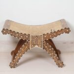Leelawati Arts : Home Decorative Wood Bone Inlay Rowing Chair - Image 5