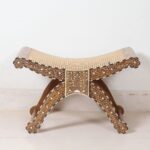 Leelawati Arts : Home Decorative Wood Bone Inlay Rowing Chair