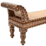 Leelawati Arts : Home Decorative Wood Bone Inlay Chair | Canning Chair | Sitting Chair | Luxury Chair | Carving Chair - Image 4
