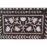 Luxury Mother of Pearl Floral Design Dresser Chest of 5 Drawers Sideboard  /  Handmade Vintage Chest of Drawer | Wood Inlaid Chest Drawer - Image 5